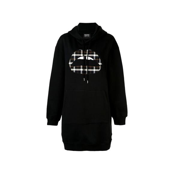 Markus Lupfer Lucie Plaid Lips Oversized Hoodie Dress Size XS New READ - Picture 1 of 9